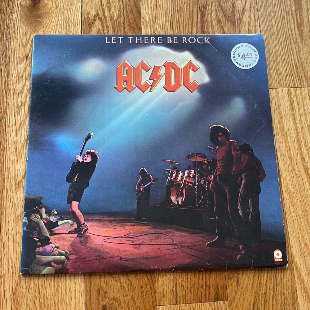 AC/DC Let There Be Rock 1977 Vinyl Record